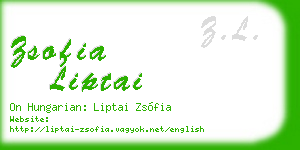 zsofia liptai business card